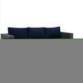 Modway Furniture Sojourn Outdoor Patio Sunbrella Sectional Set, Canvas Navy, 3Pk EEI-1889-CHC-NAV-SET